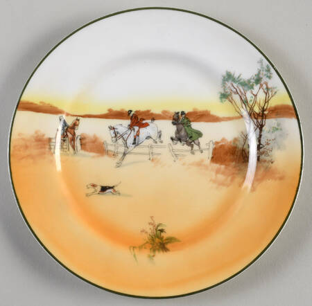 Hunting (John Peel, Bone) Bread & Butter Plate