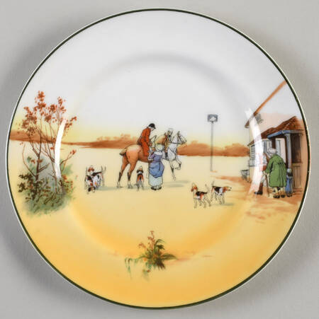Hunting (John Peel, Bone) Bread & Butter Plate