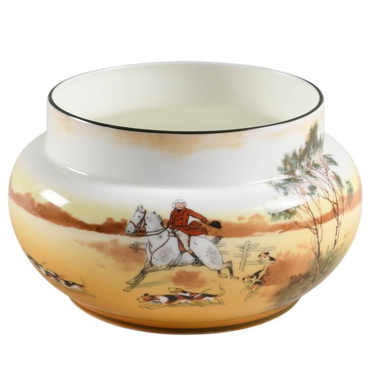 Hunting (John Peel, Bone) Bowl Vase