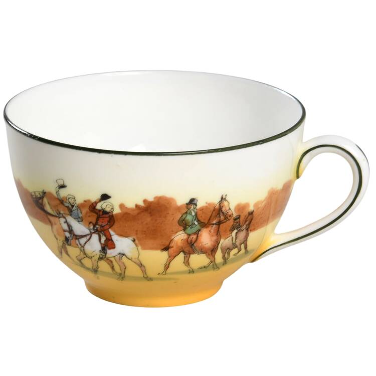 Hunting (John Peel, Bone) Flat Cup