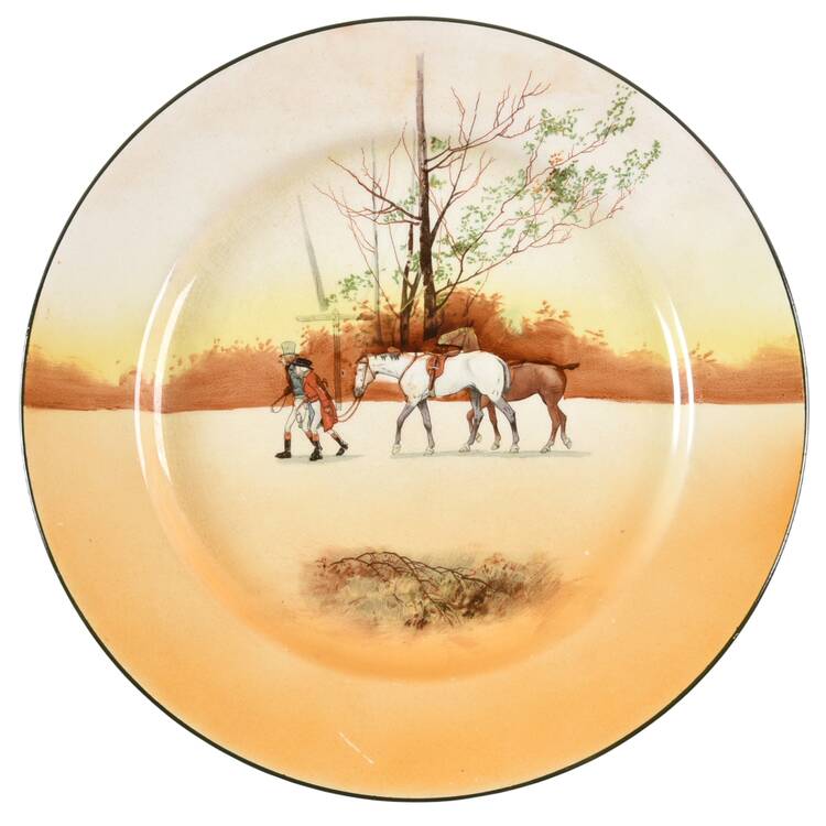 Hunting (John Peel, Bone) Dinner Plate