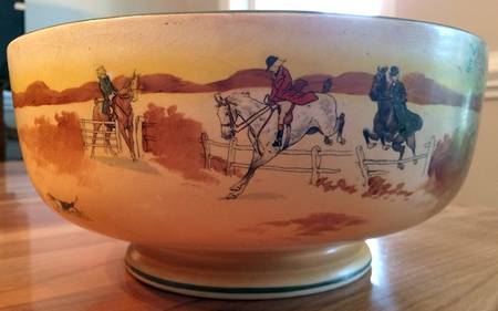 Hunting (John Peel, Bone) Large Fruit Bowl