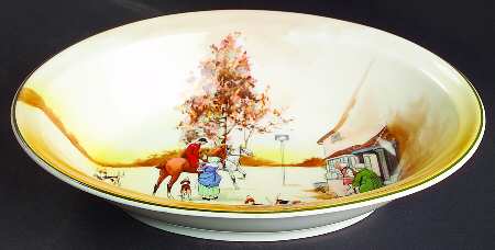 Hunting (John Peel, Bone) 10" Oval Vegetable Bowl