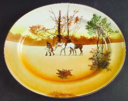 Hunting (John Peel, Bone) 12" Oval Serving Platter