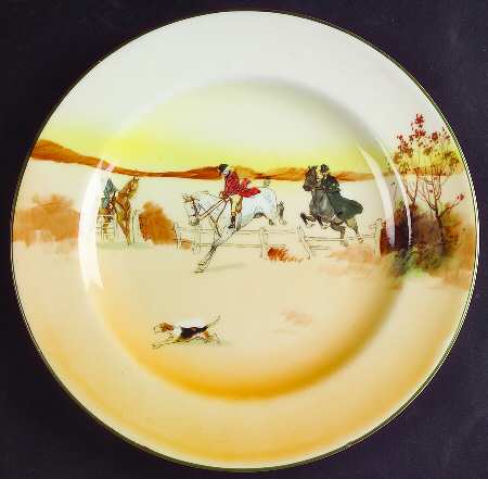 Hunting (John Peel, Bone) Salad Plate