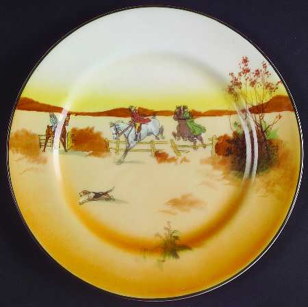 Hunting (John Peel, Bone) Bread & Butter Plate