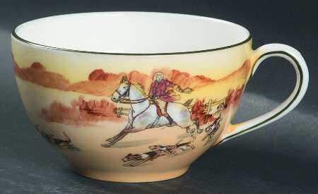 Hunting (John Peel, Bone) Flat Cup
