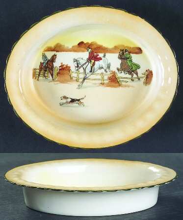 Hunting (John Peel, Bone) Rim Dish
