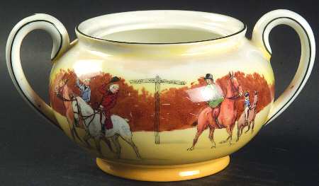 Hunting (John Peel, Bone) Sugar Bowl No Lid