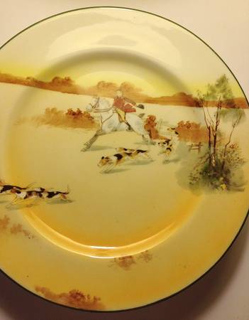 Hunting (John Peel, Bone) Salad Plate