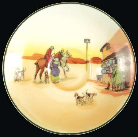 Hunting (John Peel, Bone) Saucer for Flat Cup