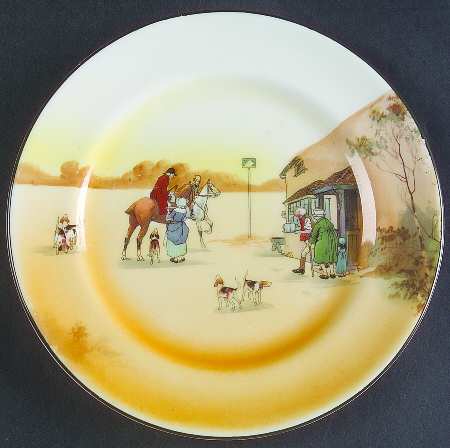 Hunting (John Peel, Bone) Bread & Butter Plate