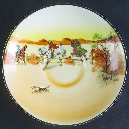 Hunting (John Peel, Bone) Saucer for Flat Cup