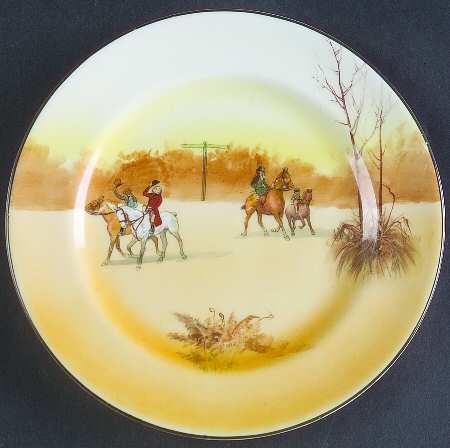Hunting (John Peel, Bone) Bread & Butter Plate