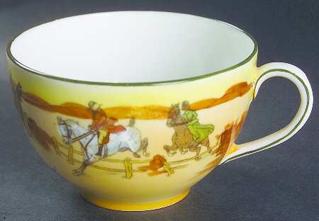 Hunting (John Peel, Bone) Flat Cup