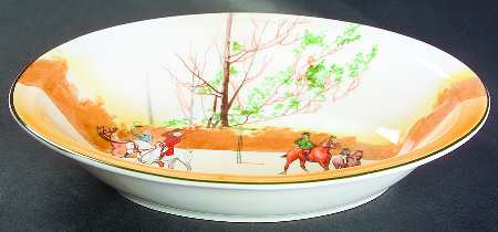Hunting (John Peel, Bone) 9" Oval Vegetable Bowl