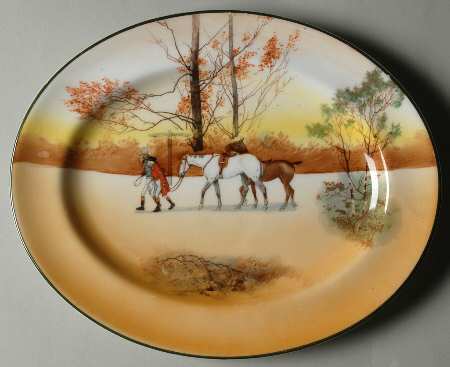 Hunting (John Peel, Bone) 11" Oval Serving Platter