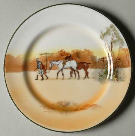Hunting (John Peel, Bone) Bread & Butter Plate
