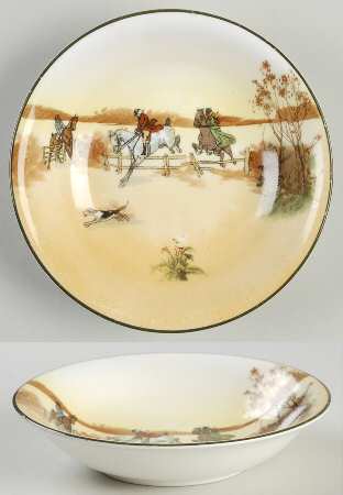 Hunting (John Peel, Bone) Fruit/Dessert (Sauce) Bowl