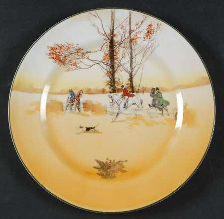 Hunting (John Peel, Bone) Dinner Plate