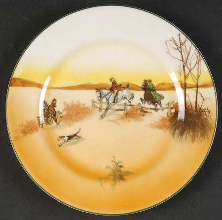 Hunting (John Peel, Bone) Bread & Butter Plate