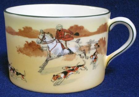 Hunting (John Peel, Bone) Flat Cup