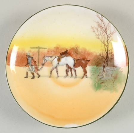 Hunting (John Peel, Bone) Saucer for Flat Cup