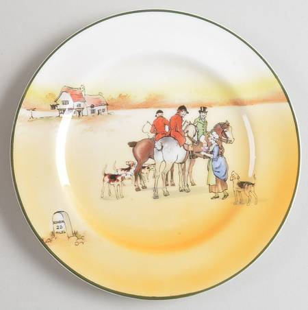 Hunting (John Peel, Bone) Bread & Butter Plate