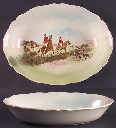 Hunting (Simpson's) 11" Oval Vegetable Bowl