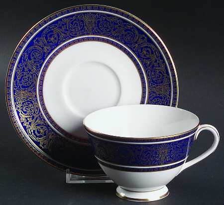 Imperial Blue Footed Cup & Saucer Set