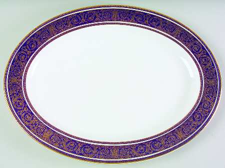 Imperial Blue 16" Oval Serving Platter
