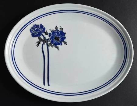 Indigo 13" Oval Serving Platter