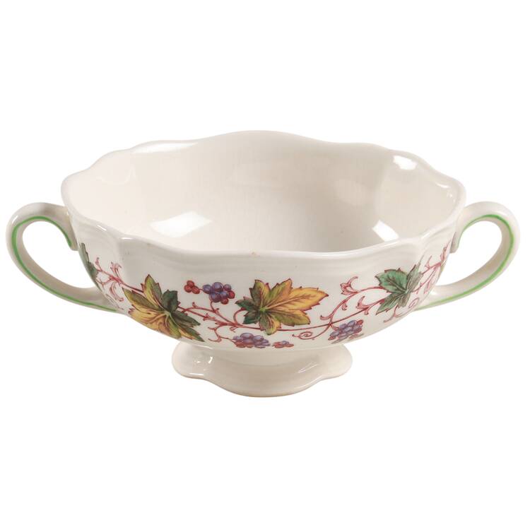 Indian Summer Footed Cream Soup Bowl