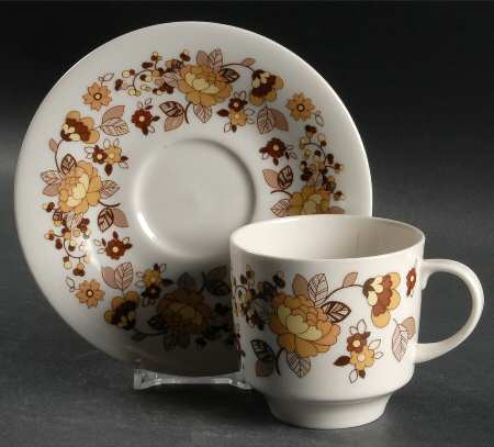 Indian Summer Flat Cup & Saucer Set