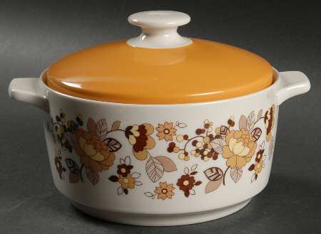 Indian Summer Small Oven-To-Table Round Covered Casserole