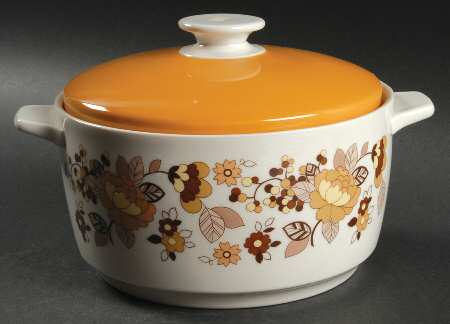 Indian Summer Medium Oven-to-Table Round Covered Casserole