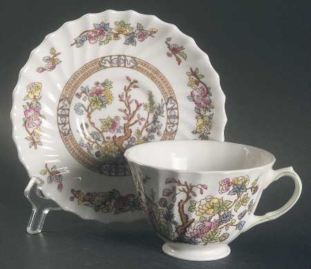 Indian Tree Footed Cup & Saucer Set