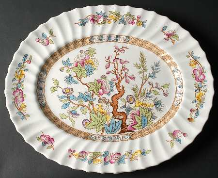 Indian Tree 16" Oval Serving Platter