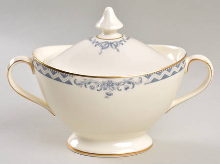 Josephine (Smooth, Gold Trim) Sugar Bowl & Lid