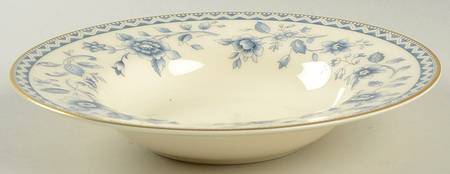 Josephine (Smooth, Gold Trim) Rim Soup Bowl by Royal Doulton
