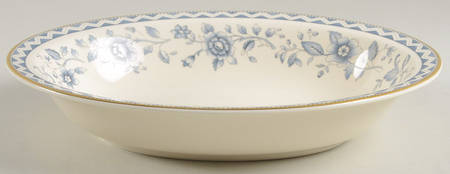Josephine (Smooth, Gold Trim) 10" Oval Vegetable Bowl