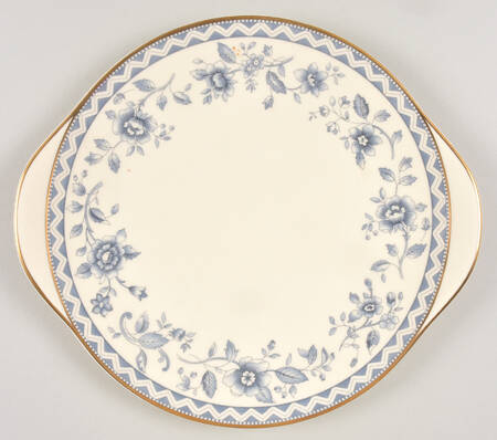 Josephine (Smooth, Gold Trim) Handled Cake Plate