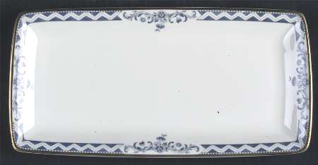 Josephine (Smooth, Gold Trim) Large Sandwich Tray