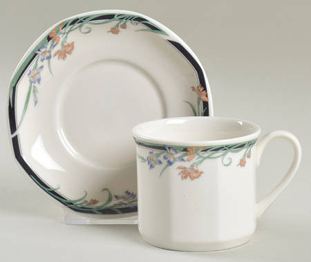 Juno Flat Demitasse Cup & Saucer Set