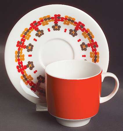 Kaleidoscope Flat Cup & Saucer Set