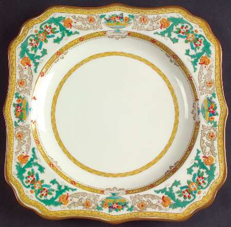 The Killarney (Thick Verge Line) Square Salad Plate