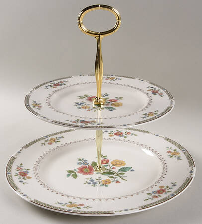 Kingswood 6 5/8"-10"  2 Tiered Serving Tray (Dp, Sp) HC