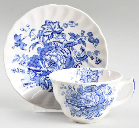 The Kirkwood Blue Flat Cup & Saucer Set