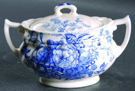 The Kirkwood Blue Sugar Bowl & Lid