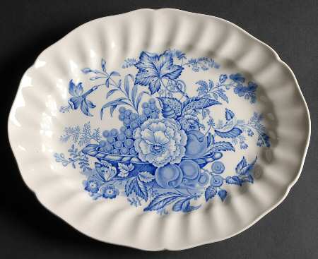 The Kirkwood Blue 11" Oval Serving Platter